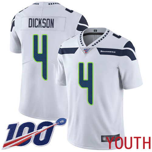 Seattle Seahawks Limited White Youth Michael Dickson Road Jersey NFL Football 4 100th Season Vapor Untouchable